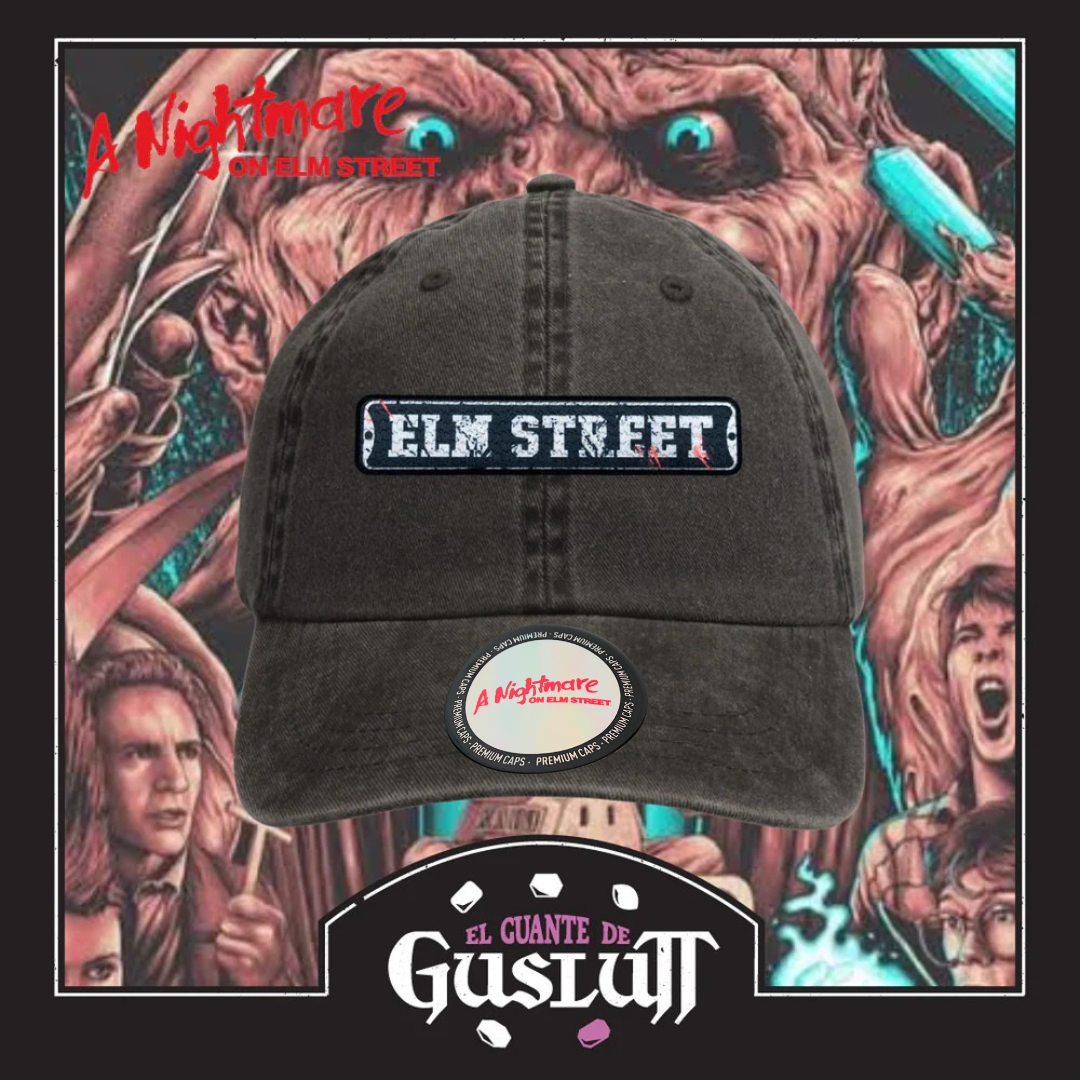 Gorra A Nightmare on Elm Street “Street Sign” Gris Vintage