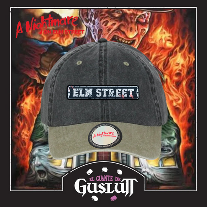 Gorra A Nightmare on Elm Street “Street Sign” Gris-Beige Vintage