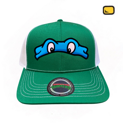 Gorra Tortugas Ninja TMNT “Leonardo Mask” Verde-Blanca Premium Trucker