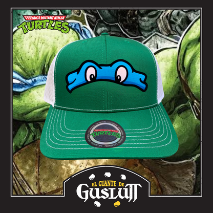 Gorra Tortugas Ninja TMNT “Leonardo Mask” Verde-Blanca Premium Trucker