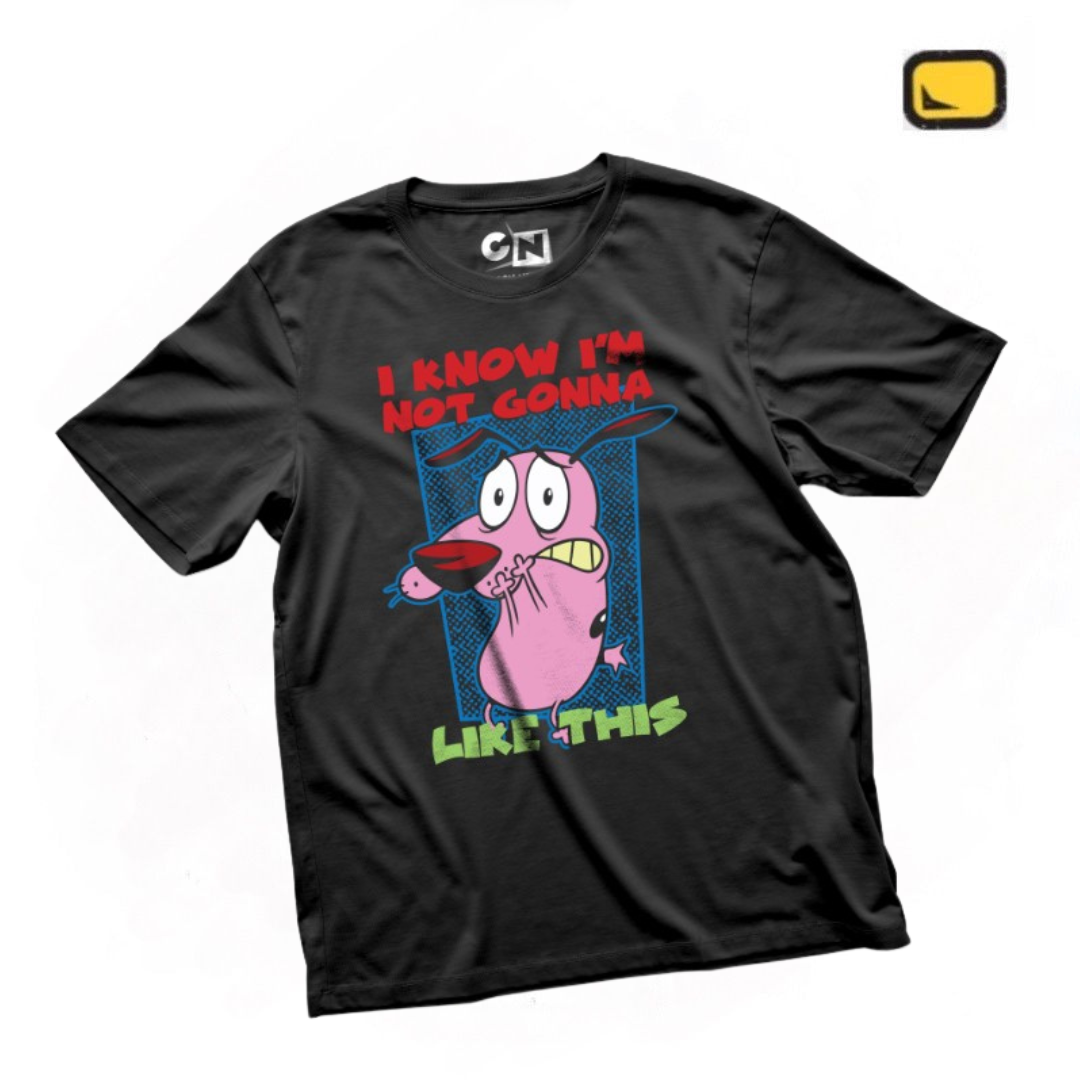 Playera Cartoon Network Coraje el perro Cobarde “I know I’m not gonna like this” Negra