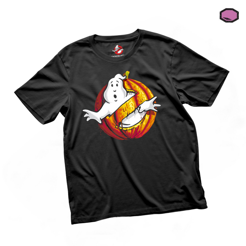 Playera Ghostbusters “Pumpkin” Logo Negra