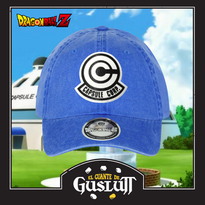 Gorra Dragon Ball Z “Capsule Corp Logo” Azul Royal Vintage