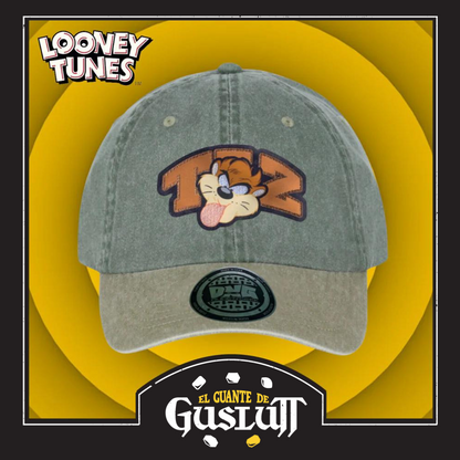 Gorra Looney Tunes “Taz” Verde-Beige Vintage