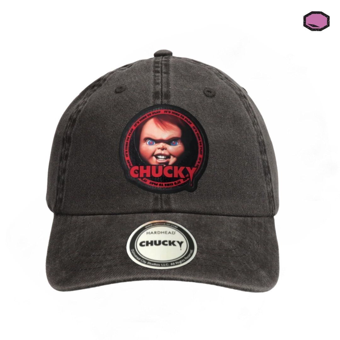 Gorra Chucky “Wanna Play?” Gris Vintage