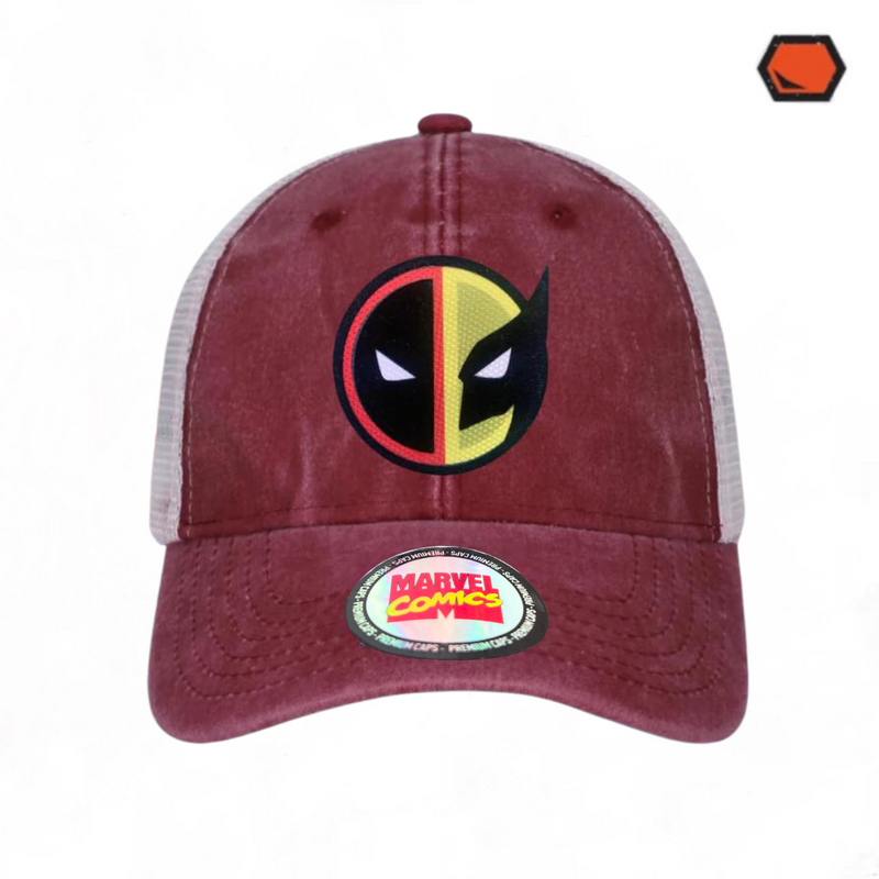 Gorra Marvel “Deadpool & Wolverine” Roja-Blanca Trucker