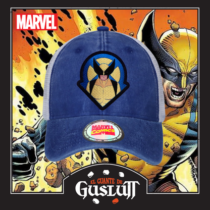 Gorra Marvel “Wolverine” Azul Royal-Blanca Trucker