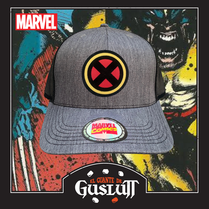 Gorra Marvel “X-Men Logo” Gris-Negra Premium Trucker