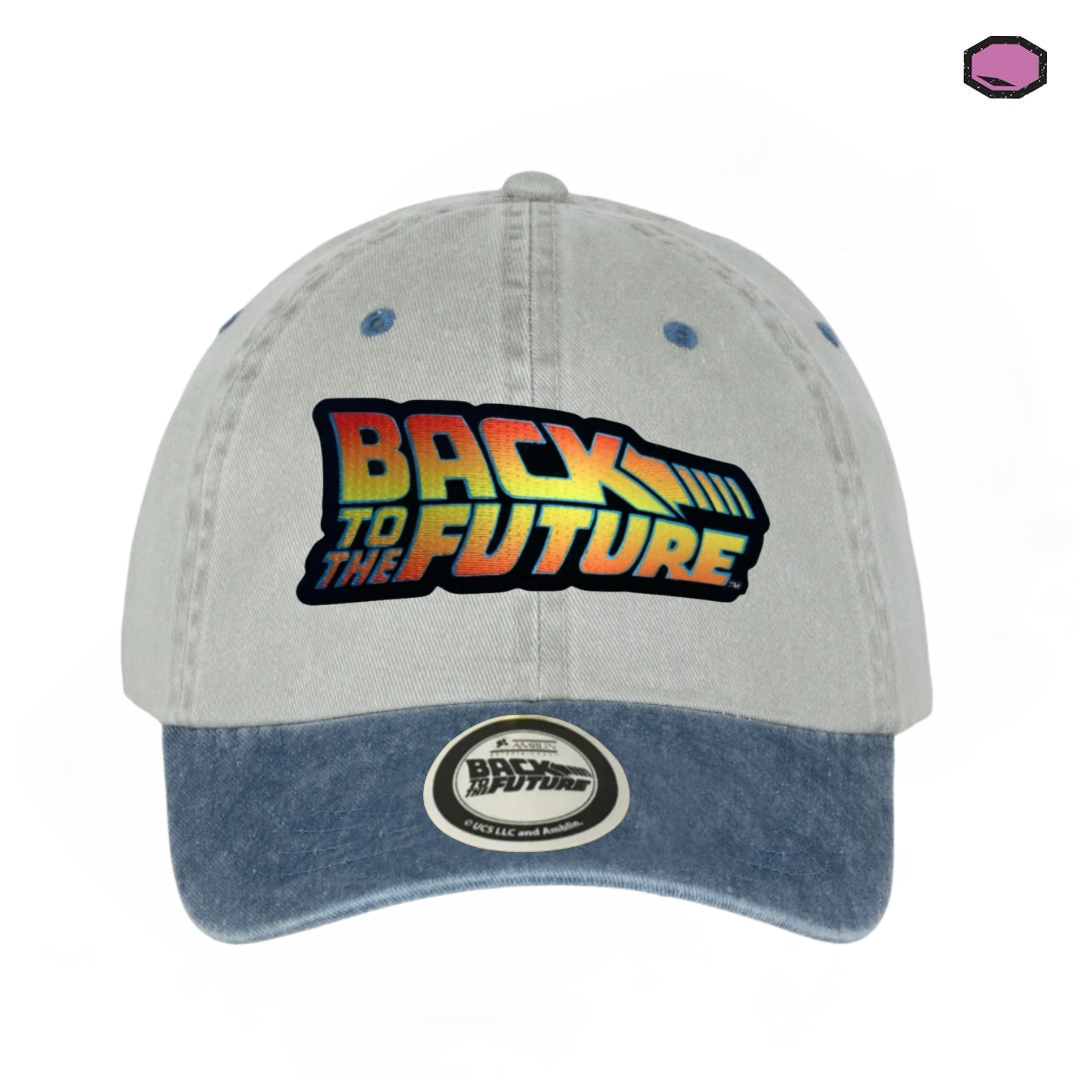 Gorra Back to the Future “Classic Logo” Beige-Azul Vintage