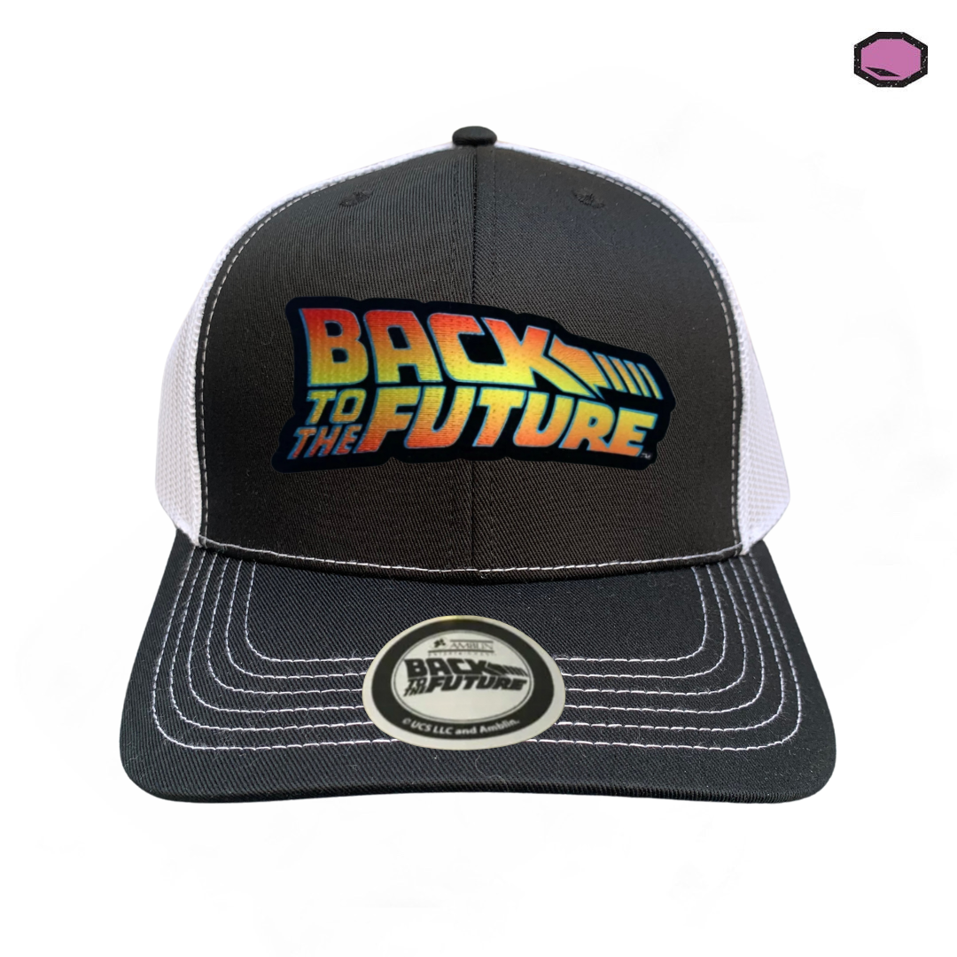 Gorra Back to the Future “Classic Logo” Negra-Blanca Premium Trucker