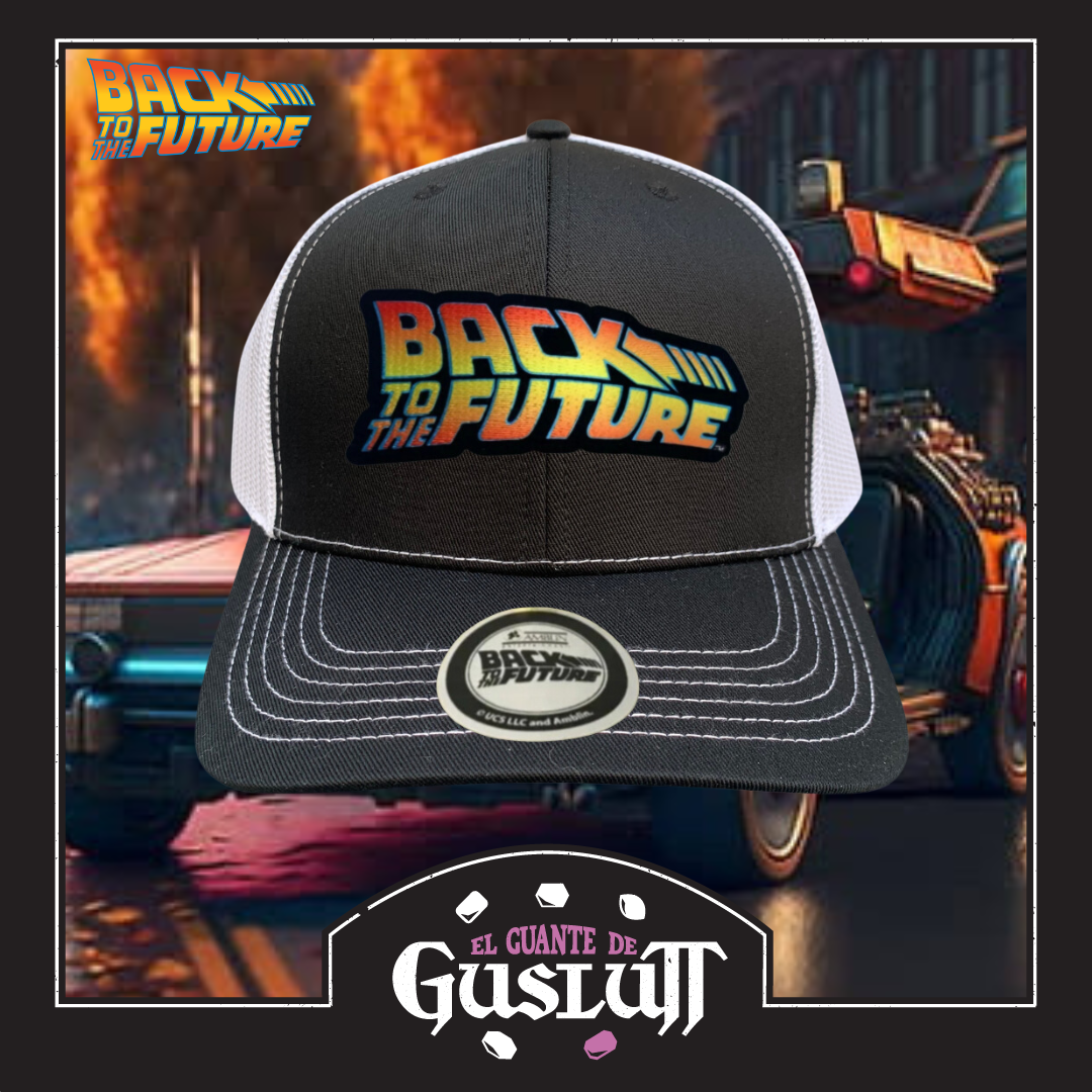 Gorra Back to the Future “Classic Logo” Negra-Blanca Premium Trucker