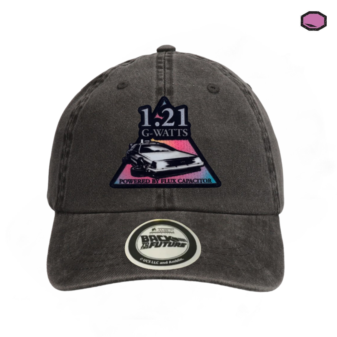 Gorra Back to the Future “1.21 G-Watts” Gris Vintage