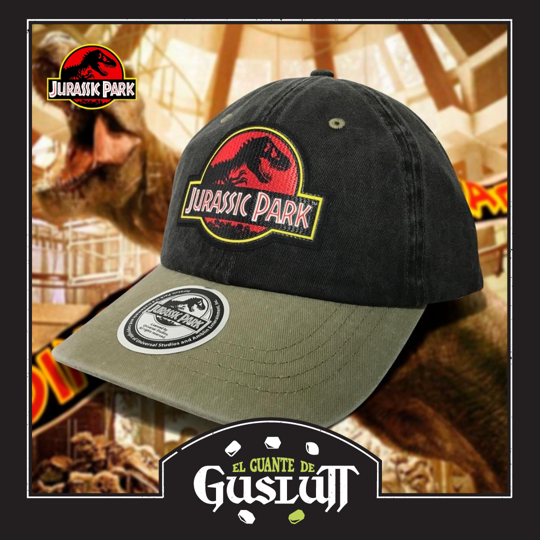 Gorra Jurassic Park Gris-Beige Vintage