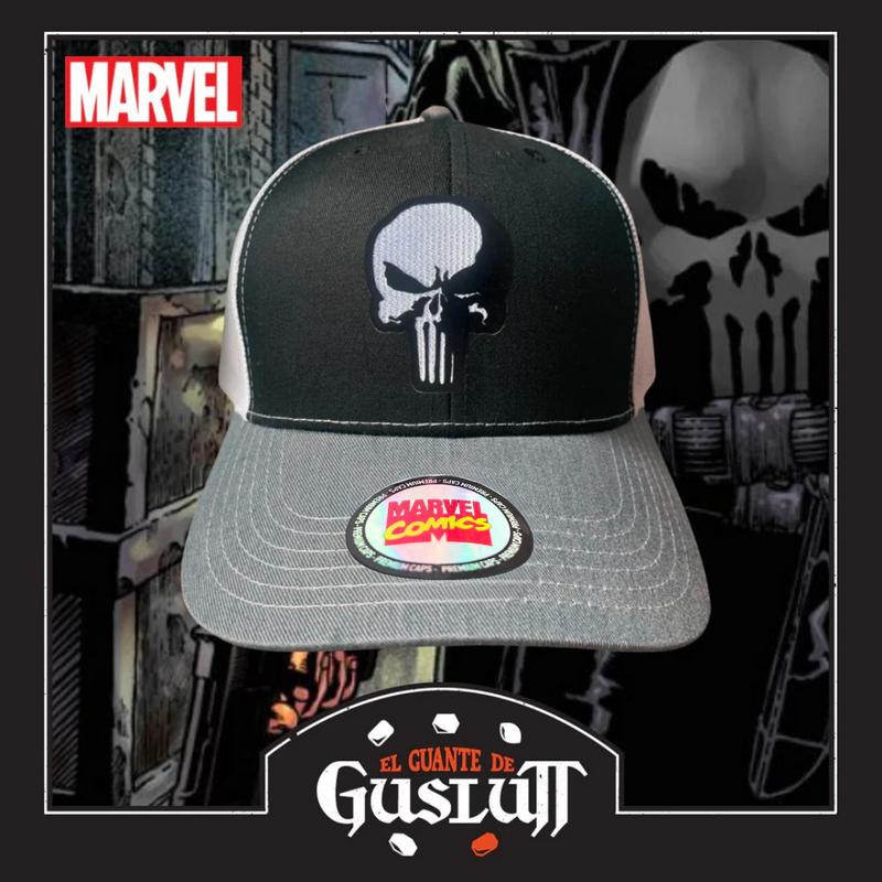 Gorra Marvel “The Punisher” Tricolor Premium Trucker