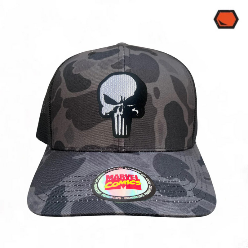 Gorra Marvel “The Punisher” Camo Premium Trucker