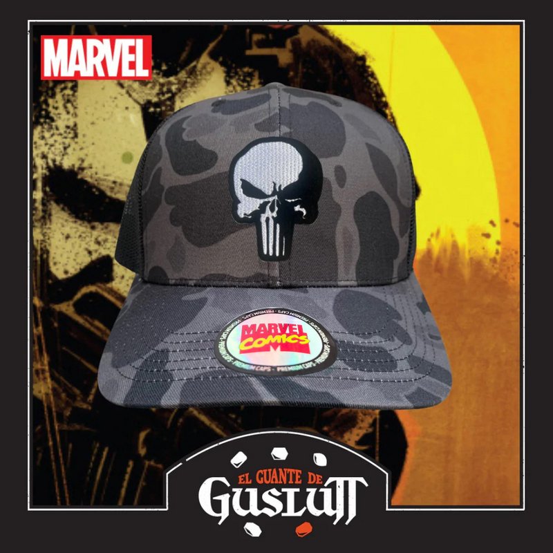 Gorra Marvel “The Punisher” Camo Premium Trucker