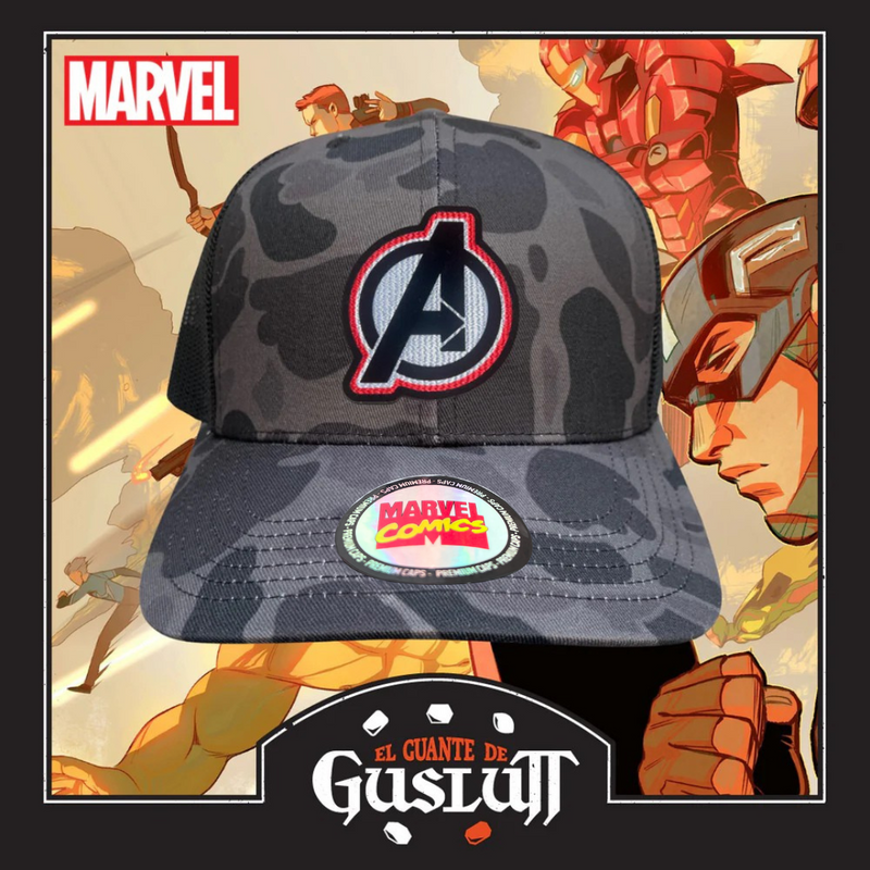 Gorra Marvel “Avengers Classic Logo” Camo Premium Trucker