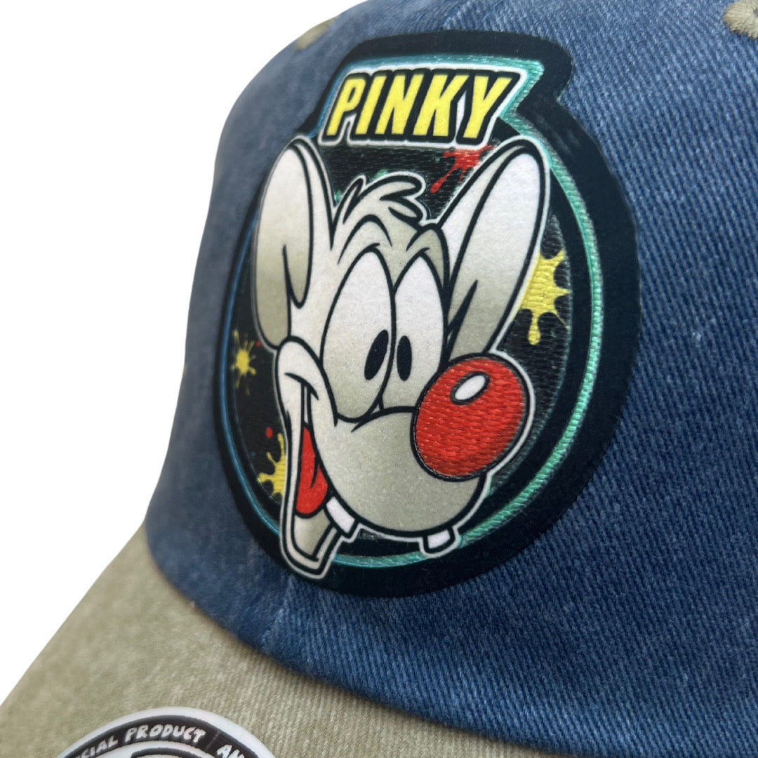 Gorra Animaniacs Pinky and the Brain “Pinky” Azul-Beige Vintage