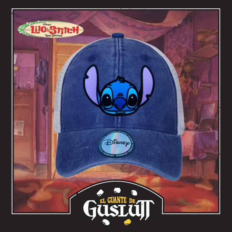 Gorra Lilo & Stitch Azul Royal-Blanca Trucker