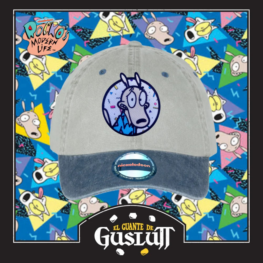 Gorra Nickelodeon “Rocko’s Modern Life” Beige-Azul Vintage