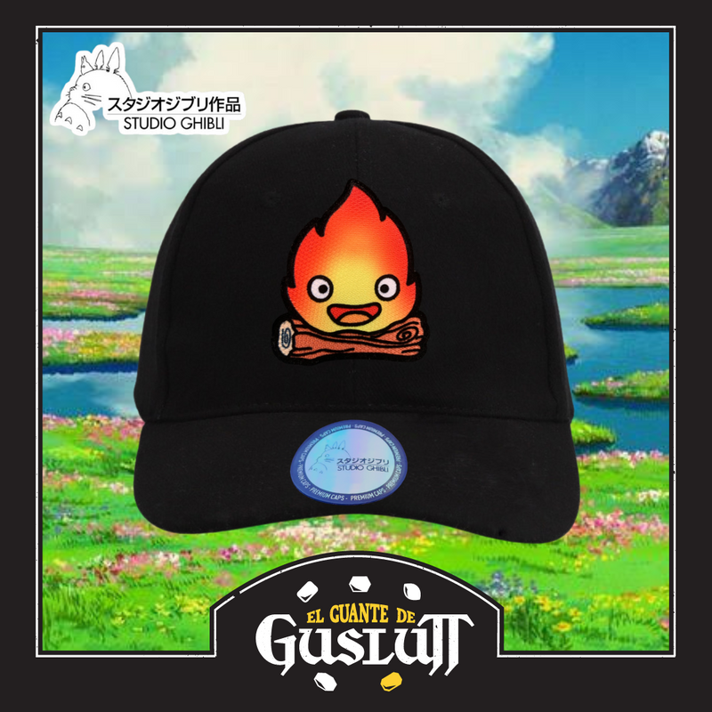 Gorra Studio Ghibli Howl’s moving castle “Calcifer” Negra