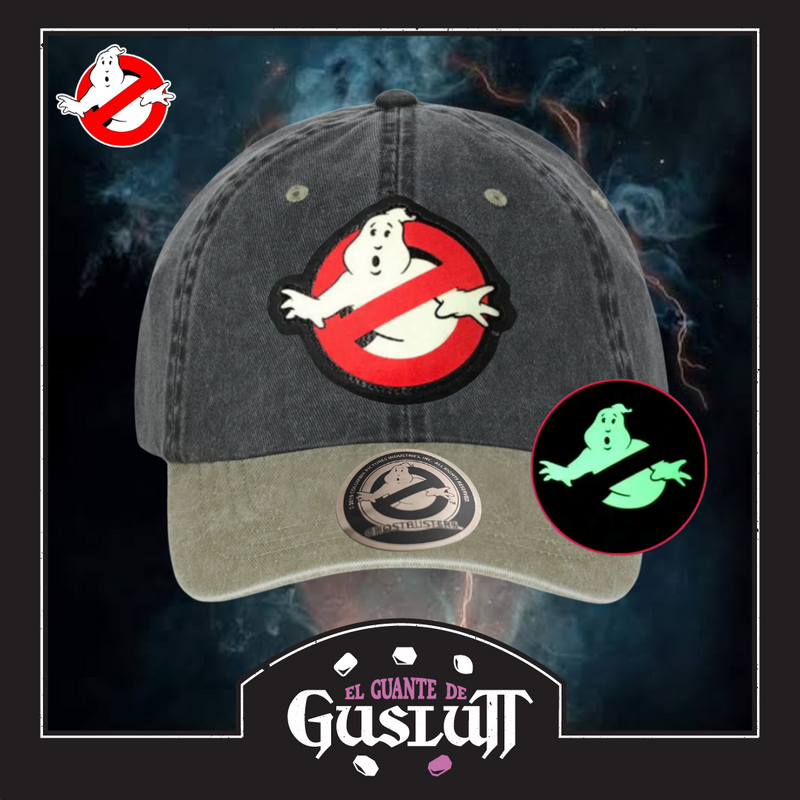 Gorra Ghostbusters Logo “Glow in the Dark” Gris-Beige Vintage