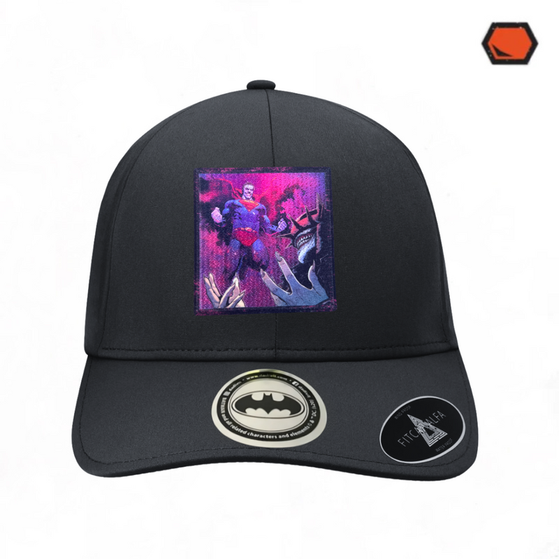 Gorra DC Comics Batman Who Laughs “Infected Superman” Alpha Negra Premium Flex Fit