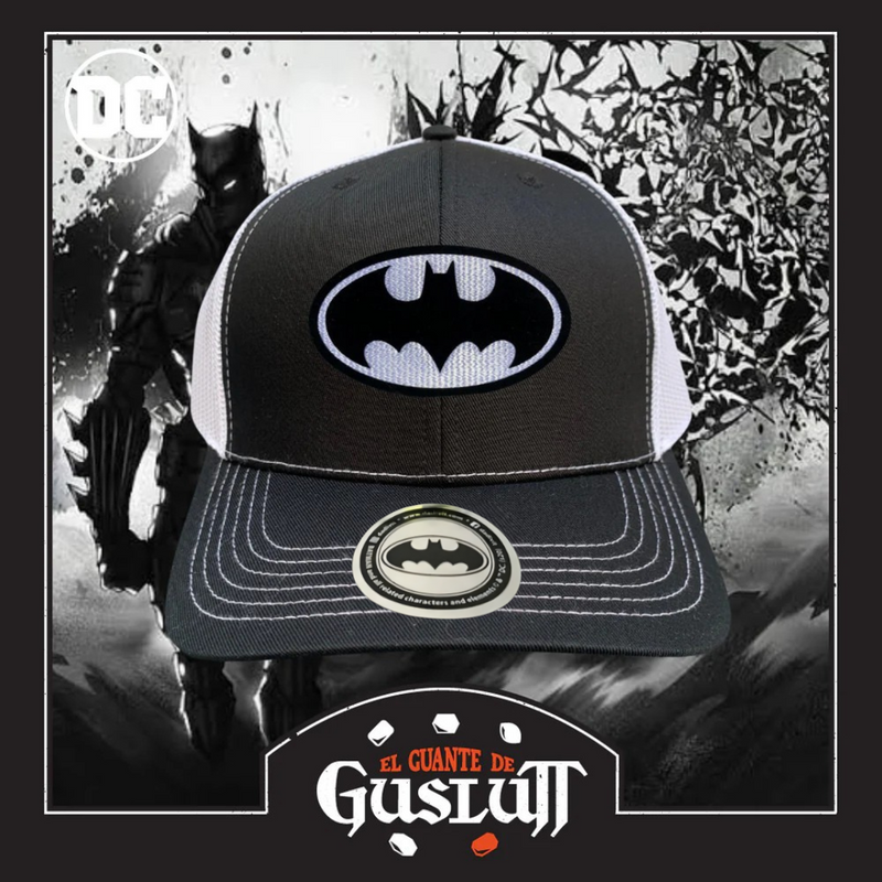 Gorra DC Comics Batman “Black & White” Logo Negra-Blanca Premium Trucker