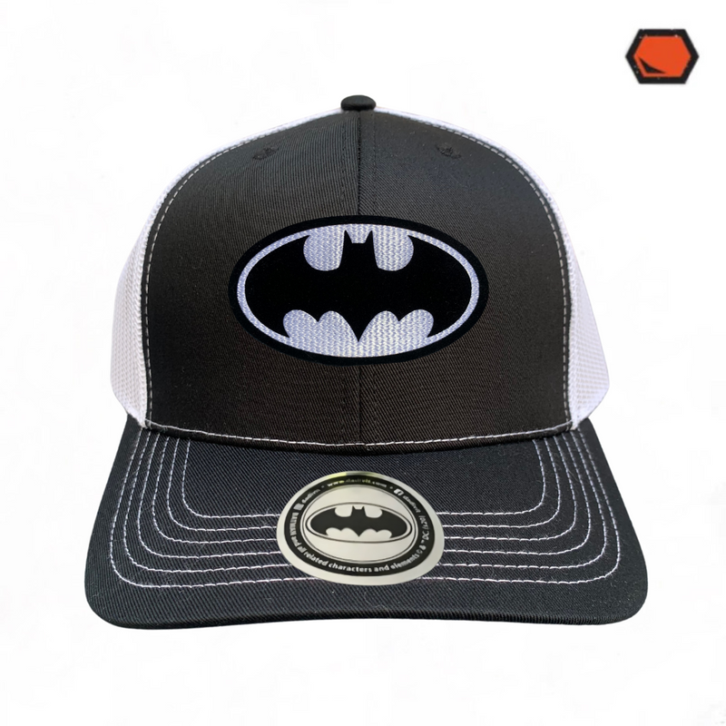 Gorra DC Comics Batman “Black & White” Logo Negra-Blanca Premium Trucker