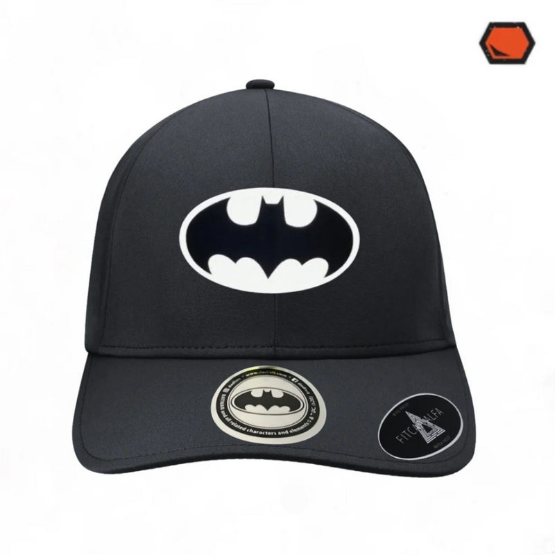 Gorra DC Comics Batman “Reflective Logo” Alpha Negra Premium Flex Fit