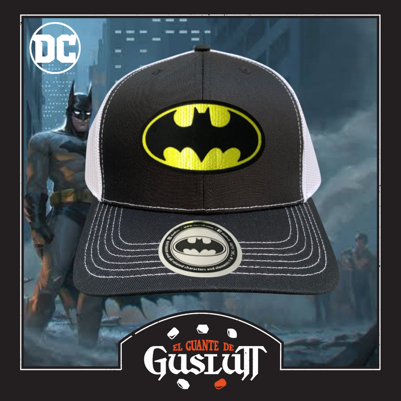 Gorra DC Comics Batman “Classic Logo” Negra-Blanca Premium Trucker