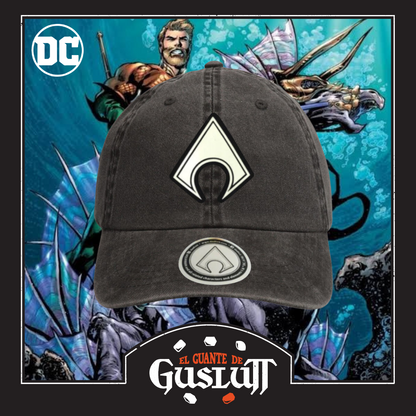 Gorra DC Comics Aquaman “Glow in the Dark Logo” Gris Vintage