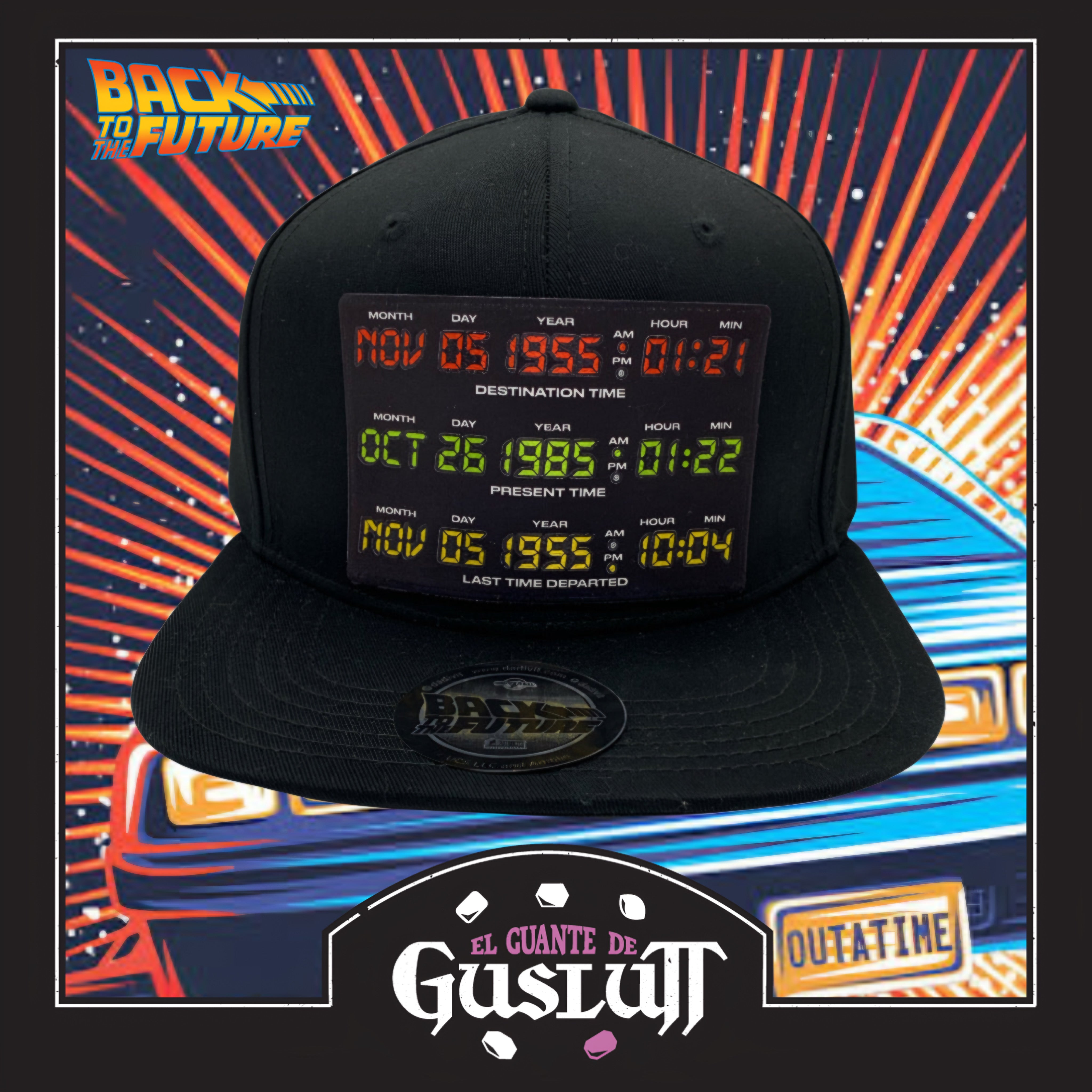 Gorra Back to the Future “Destination Time” Snapback Negra