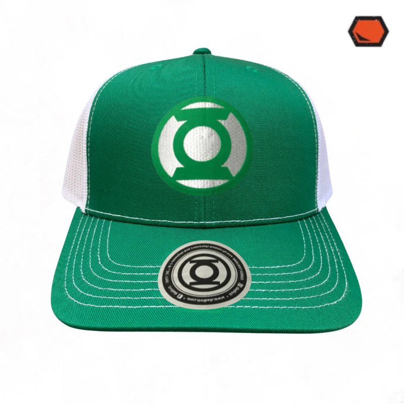 Gorra DC Comics “Green Lantern Classic Logo” Verde-Blanca Premium Trucker