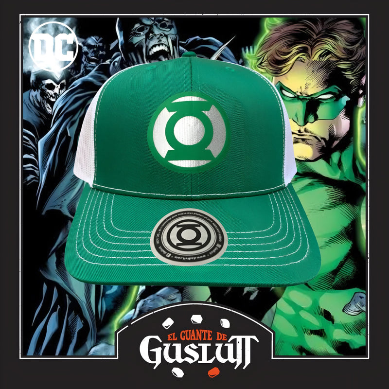 Gorra DC Comics “Green Lantern Classic Logo” Verde-Blanca Premium Trucker