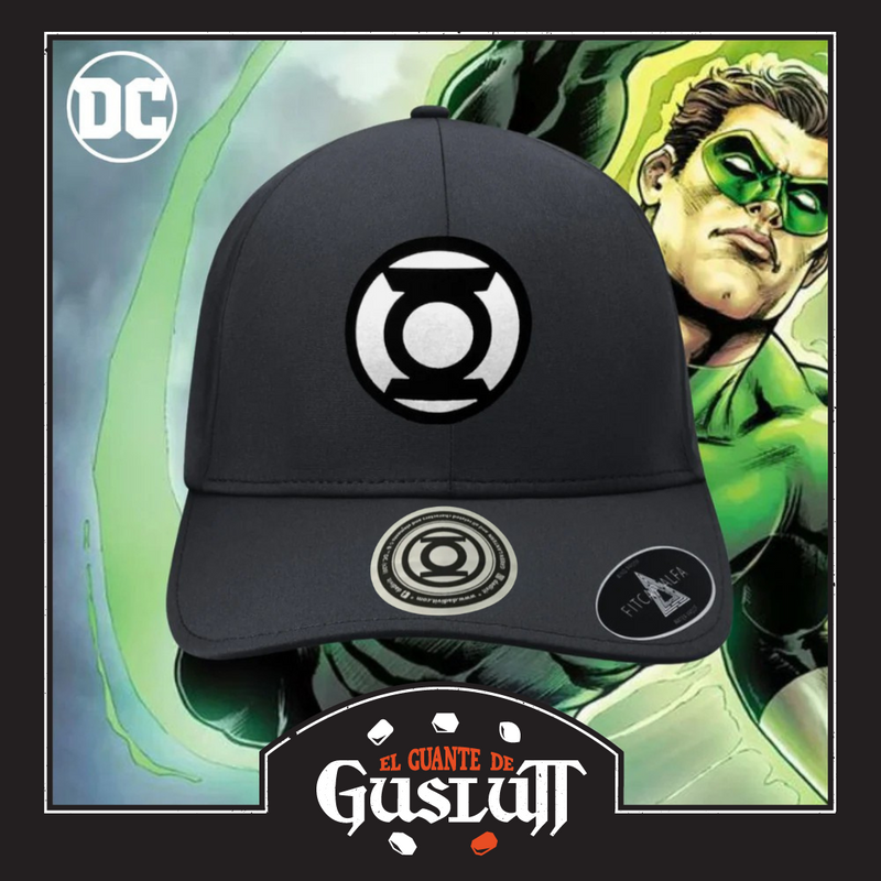 Gorra DC Comics Green Lantern “Reflective Logo” Alpha Negra Premium Flex Fit