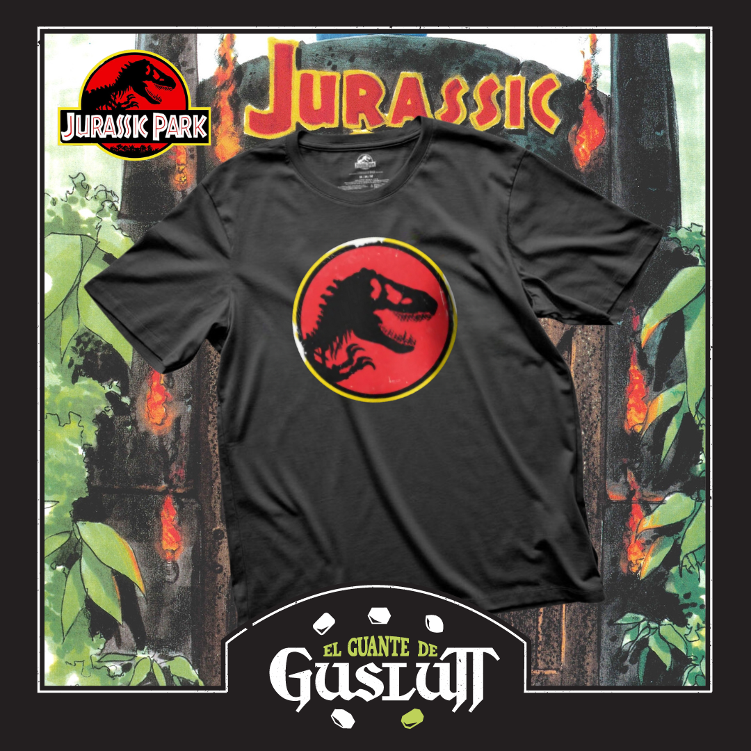 Playera Jurassic Park “Life finds a way” Negra