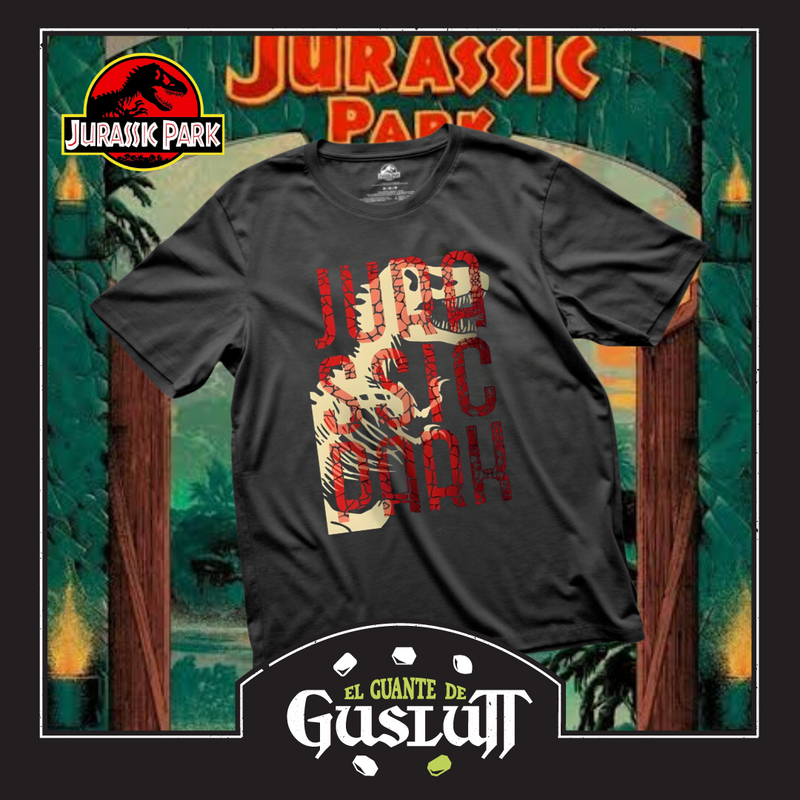 Playera Jurassic Park “Dino Pattern V2” Negra