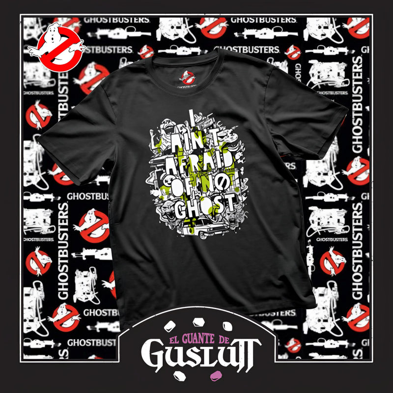 Playera Ghostbusters “I ain’t afraid of no ghost” Negra