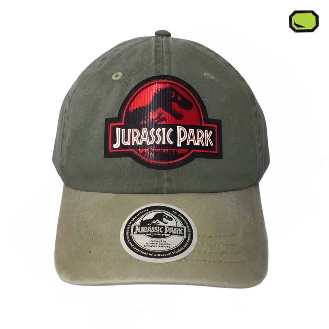 Gorra Jurassic Park Verde-Beige Vintage