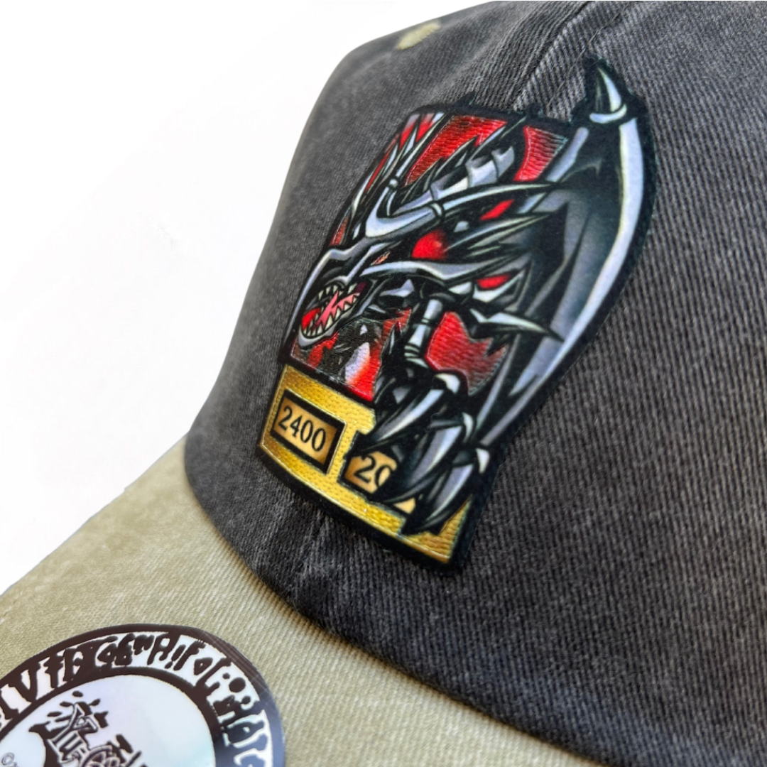 Gorra Yu-Gi-Oh! “Red Eyes Black Dragon” Gris-Beige Vintage