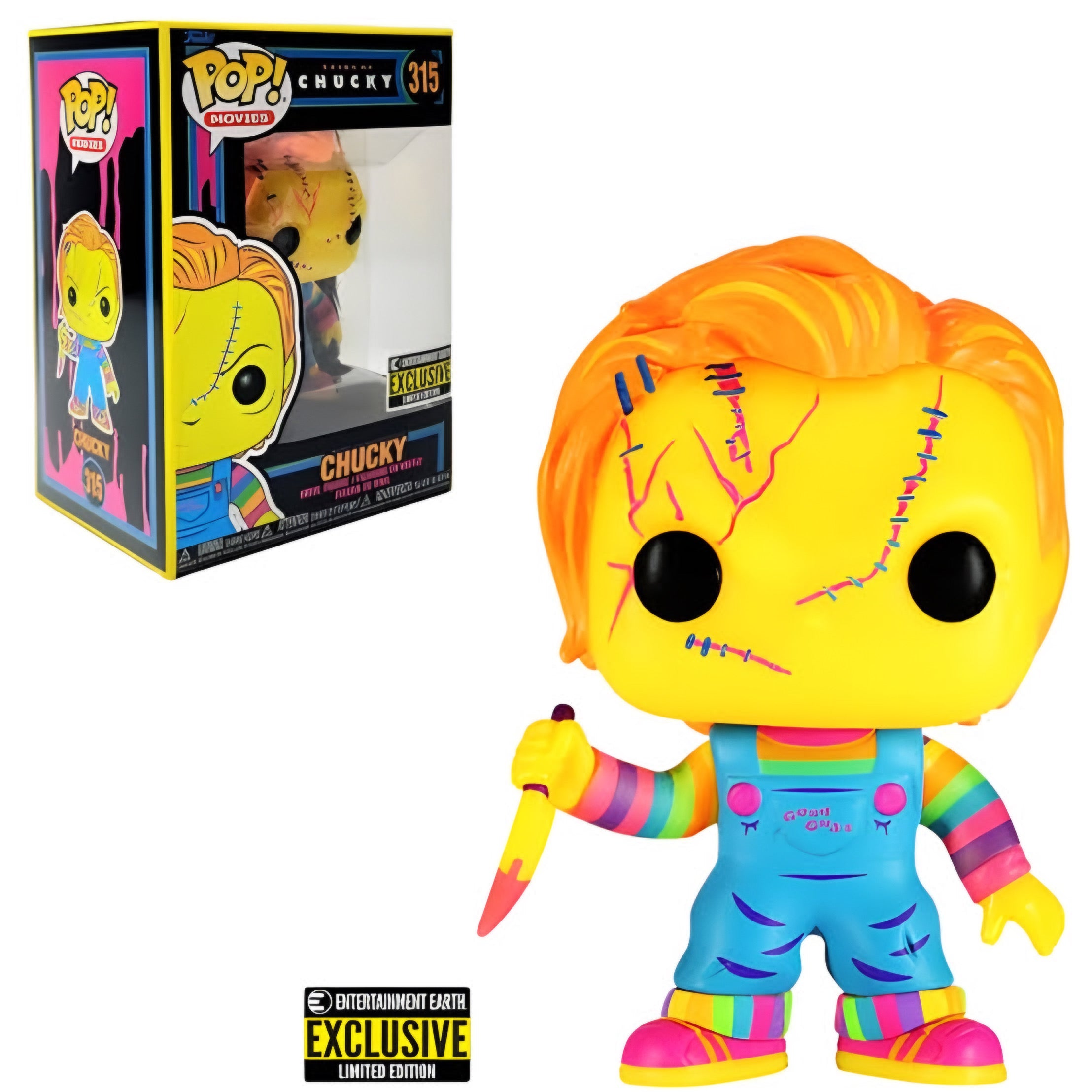 Funko Pop Chucky “Black Light” Entertainment Earth Exclusive