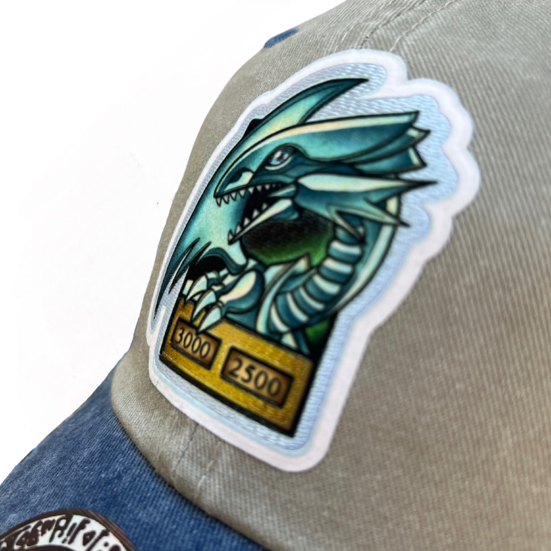 Gorra Yu-Gi-Oh! “Blue Eyes White Dragon” Beige-Azul Vintage