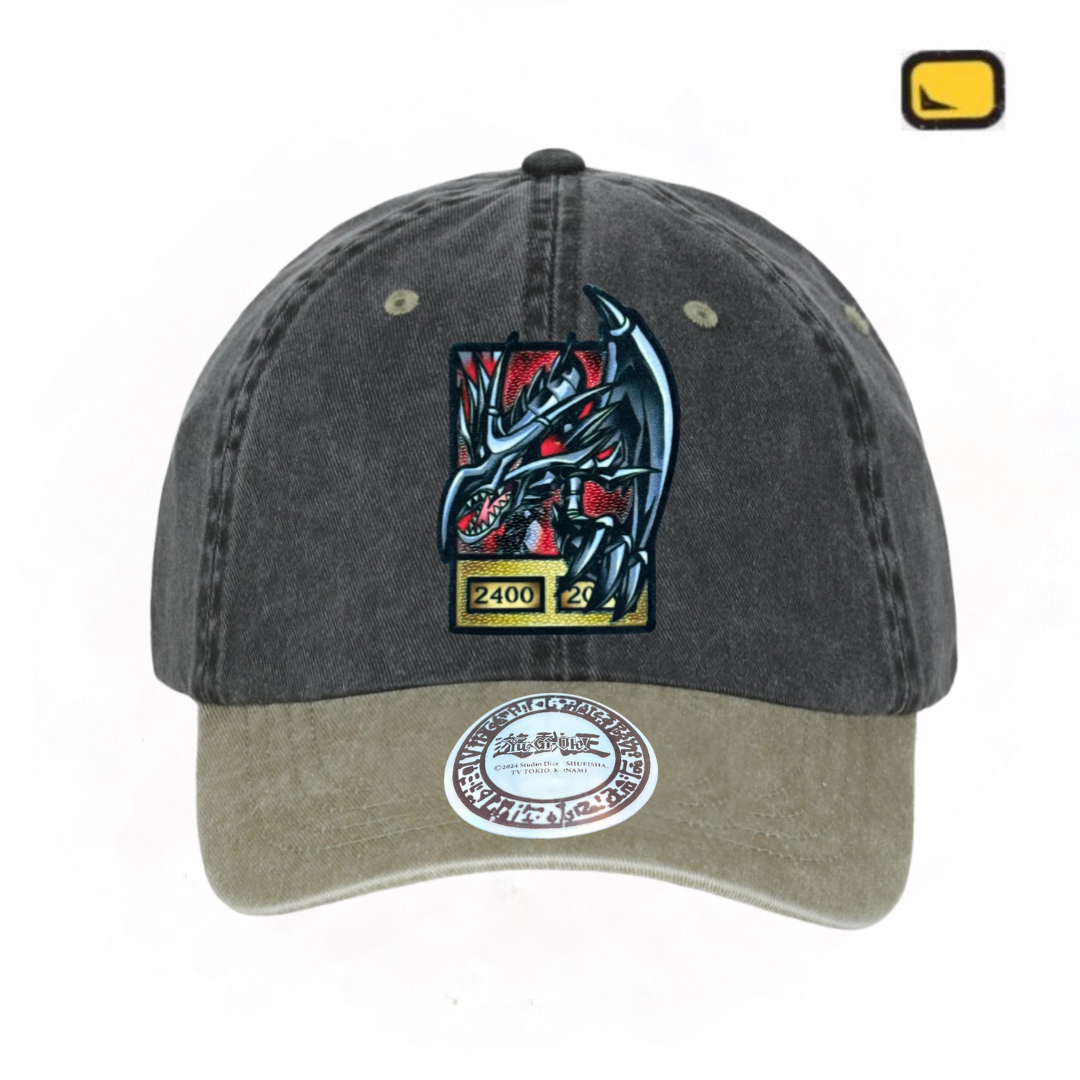 Gorra Yu-Gi-Oh! “Red Eyes Black Dragon” Gris-Beige Vintage