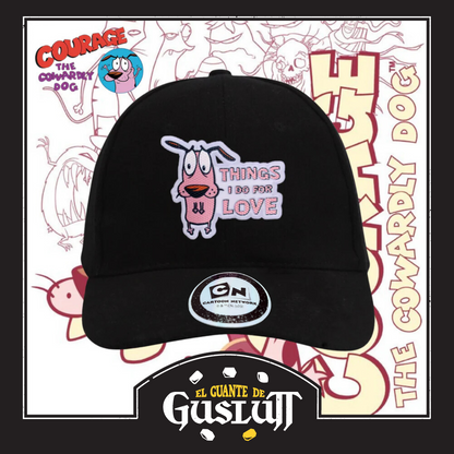 Gorra Cartoon Network Coraje el perro Cobarde “Things I Do For Love” Negra