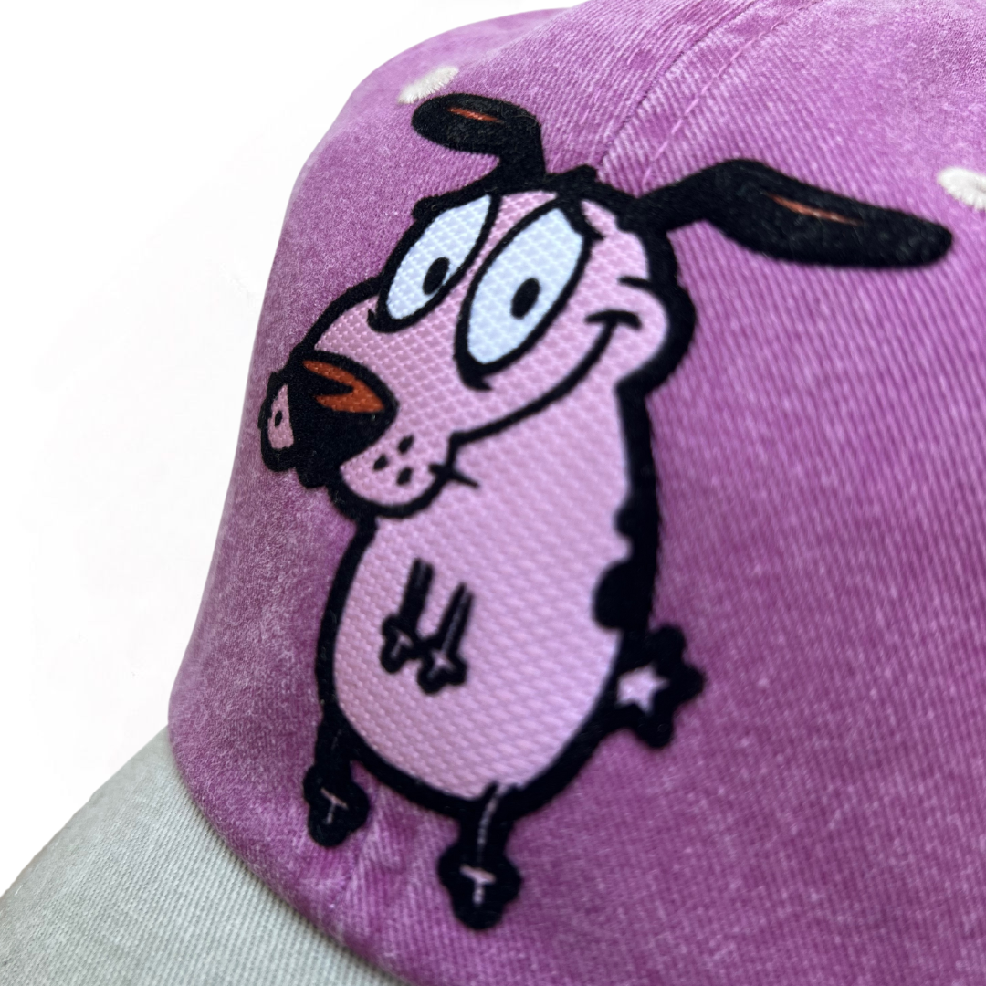 Gorra Cartoon Network Coraje el perro Cobarde “Courage” Uva-Beige Vintage