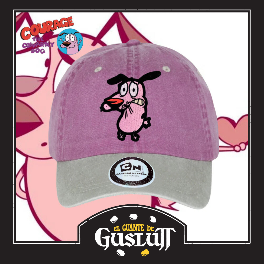 Gorra Cartoon Network Coraje el perro Cobarde “Frightened Courage” Uva-Beige Vintage