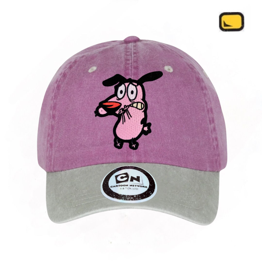 Gorra Cartoon Network Coraje el perro Cobarde “Frightened Courage” Uva-Beige Vintage