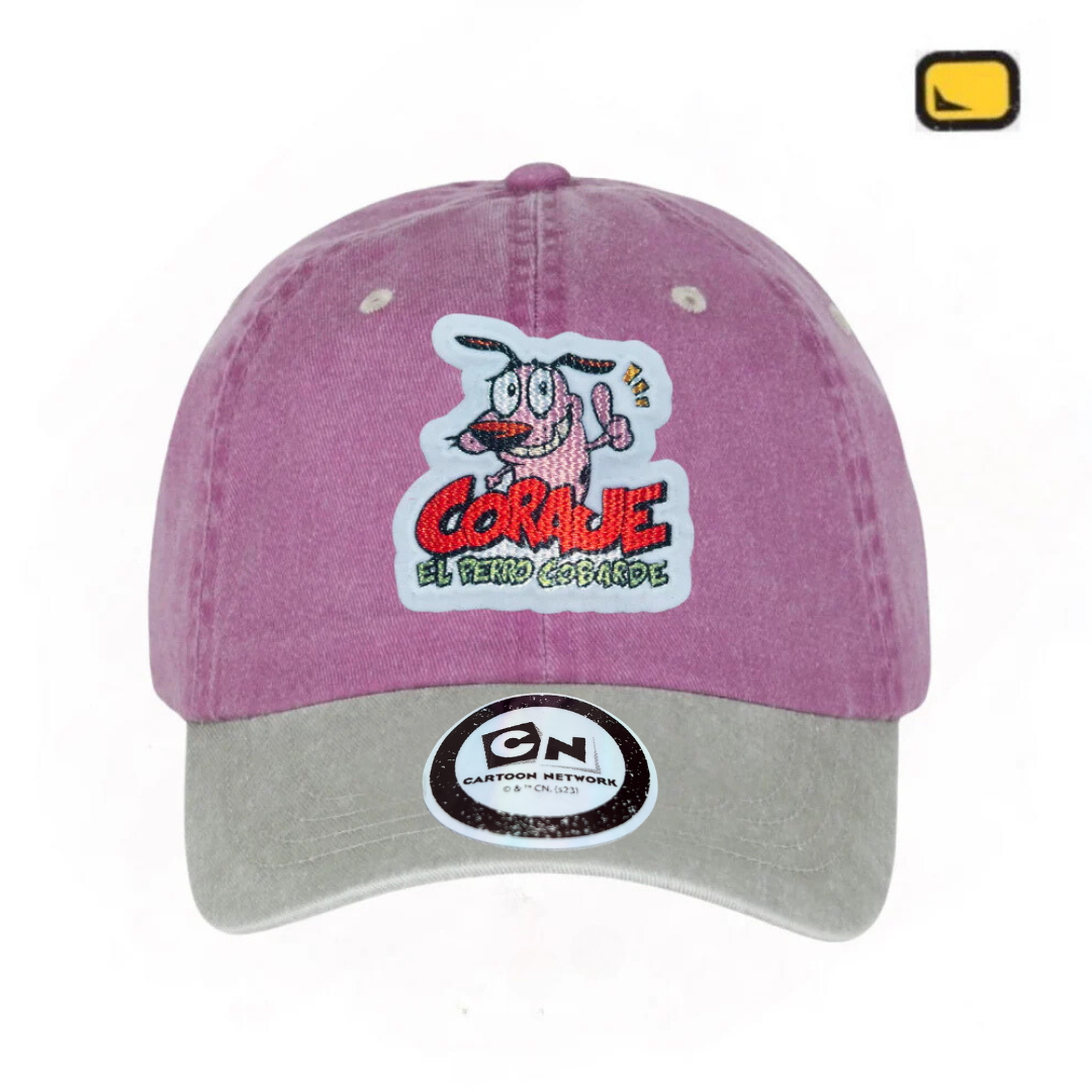 Gorra Cartoon Network Coraje el perro Cobarde Logo Uva-Beige Vintage