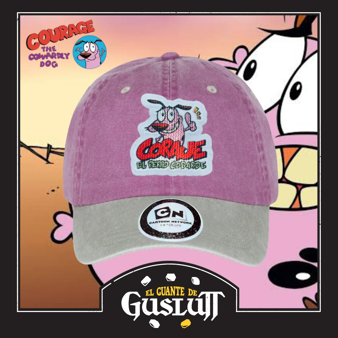 Gorra Cartoon Network Coraje el perro Cobarde Logo Uva-Beige Vintage